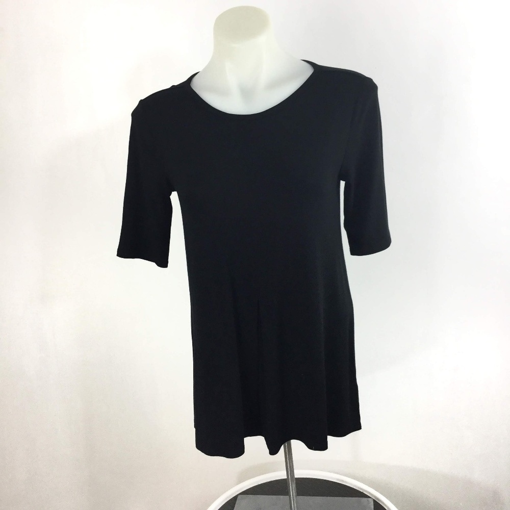 Limited Collection Womens Sz XS Solid Black Top